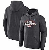 Men's Kansas City Chiefs Heather Charcoal 2023 Playoffs Fleece Pullover Hoodie,baseball caps,new era cap wholesale,wholesale hats